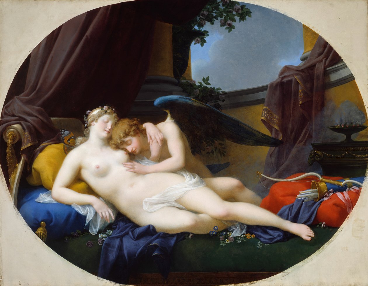 Cupid a Psyche, 1828. od Jean Baptiste Regnault