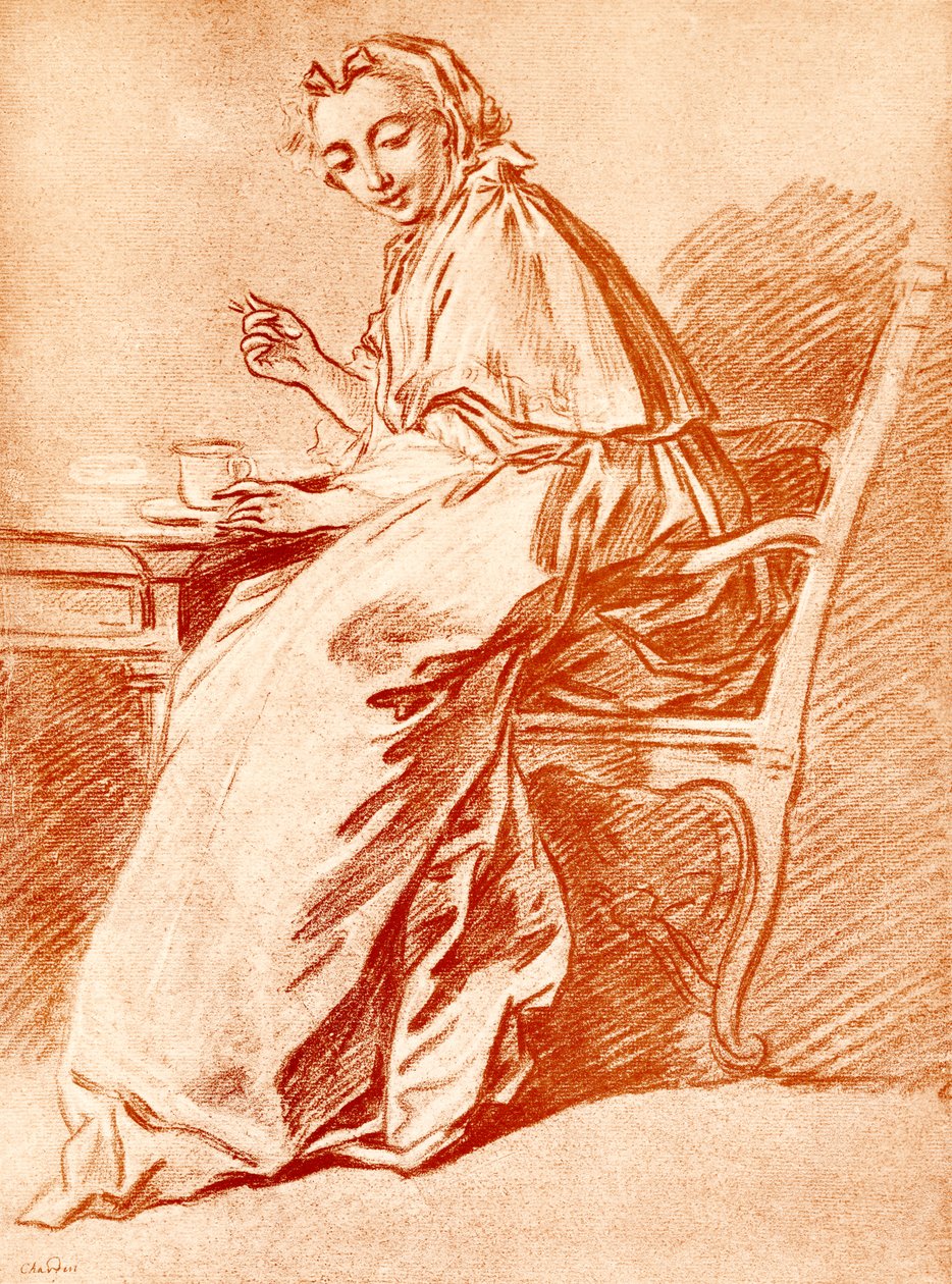 Dáma u snídaně od Jean Baptiste Simeon Chardin