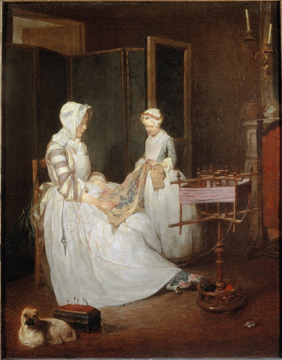 Pilná matka, kolem roku 1740 od Jean Baptiste Simeon Chardin