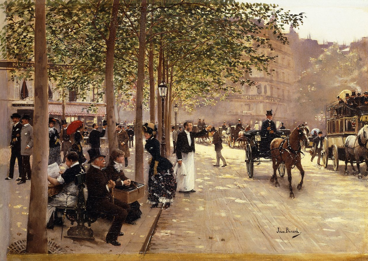 V Pařížské ulici; Pařížská třída, kolem roku 1880 od Jean Beraud