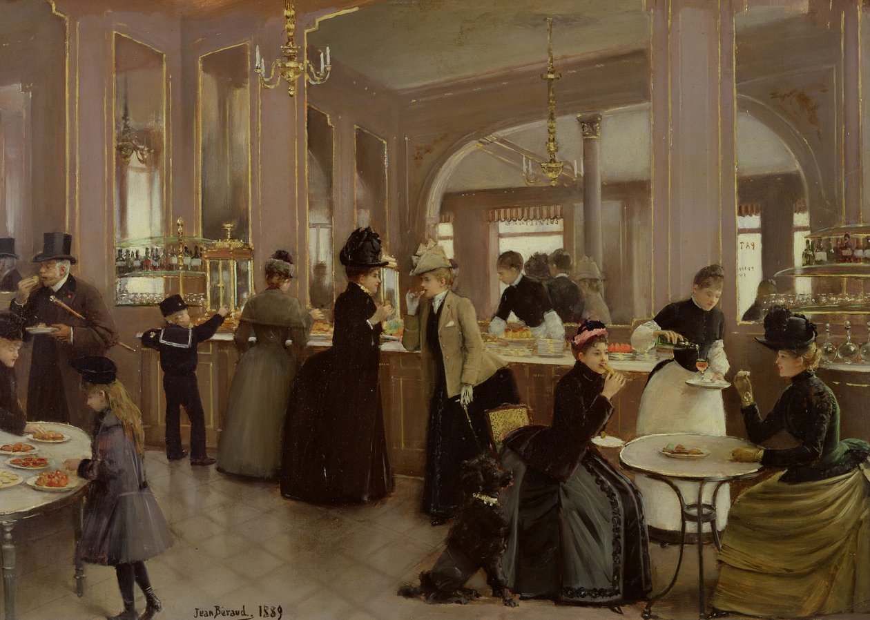 La pâtisserie Gloppe, Champs Elysees, 1889. od Jean Beraud