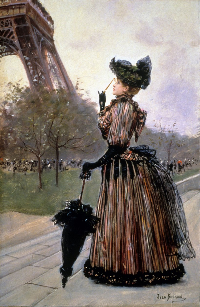 Žena před Eiffelovou věží od Jean Beraud