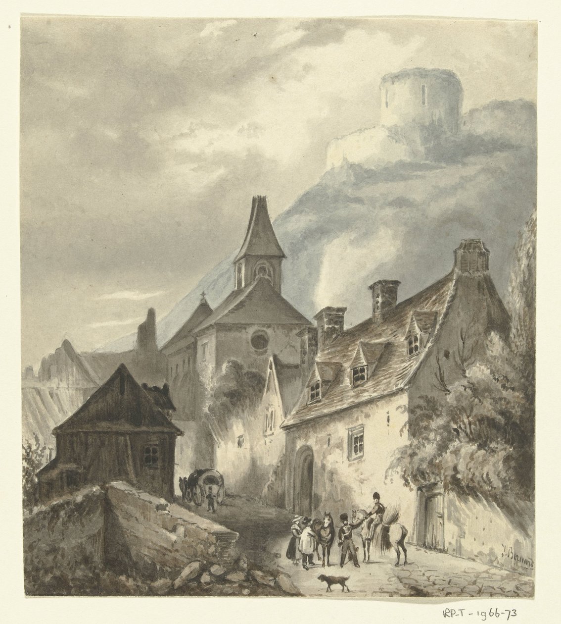 Pohled na la Roche-Guyon od Jean Bernard