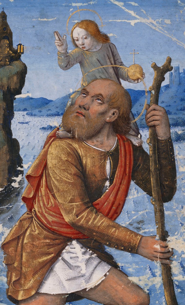 Svatý Kryštof, c. 1490-1500 od Jean Bourdichon