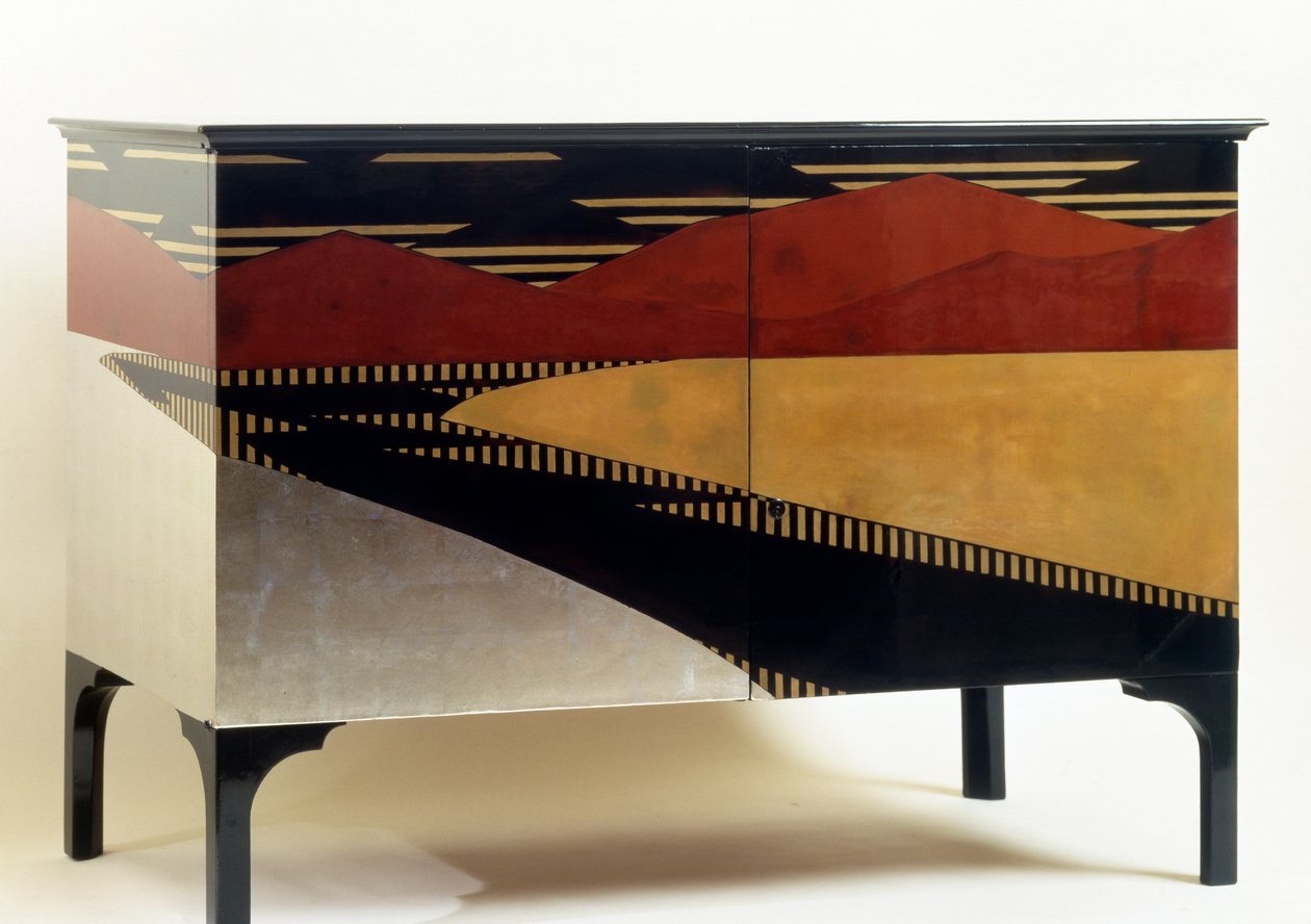 Lakovaná skříň ve stylu Art Deco (komoda) od Jean Dunand
