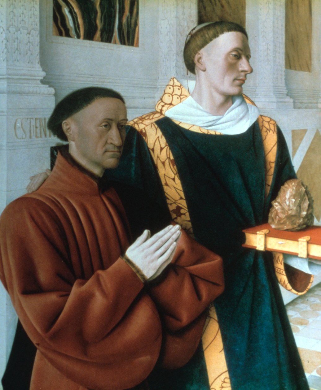 Etienne Chevalier a St Stephen, c1450 od Jean Fouquet