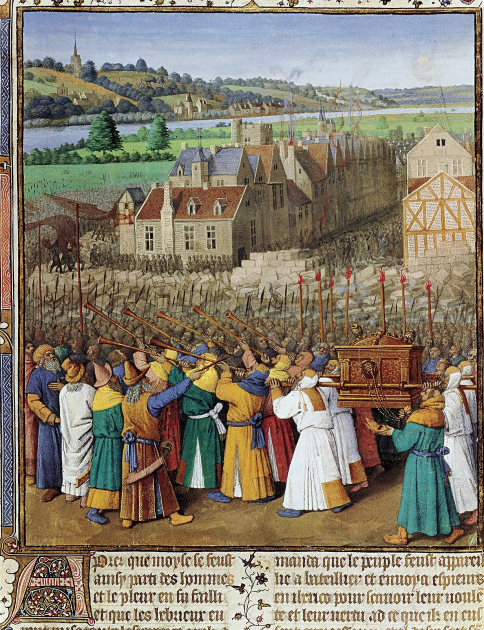 Pád Jericha, kolem 1465-70 od Jean Fouquet