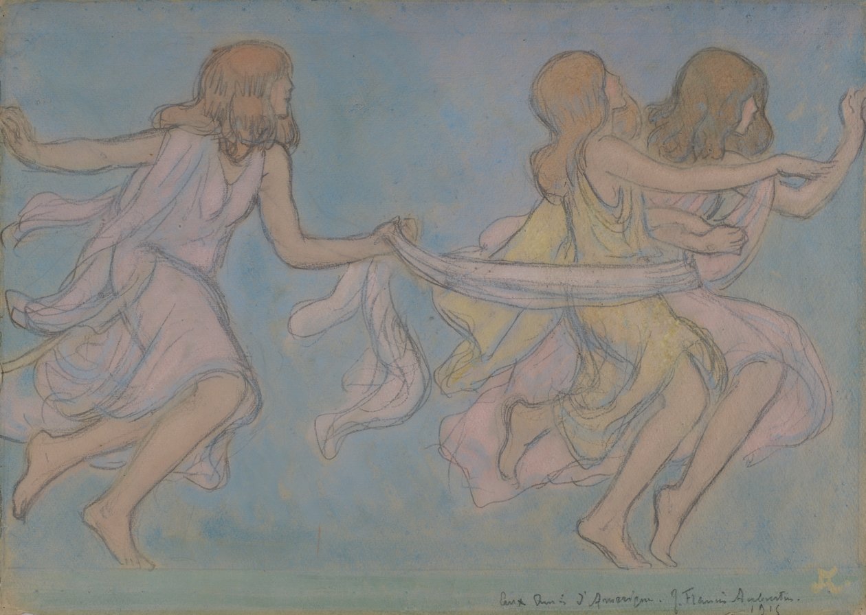 Děti ve hře, 1915. od Jean Francis Auburtin