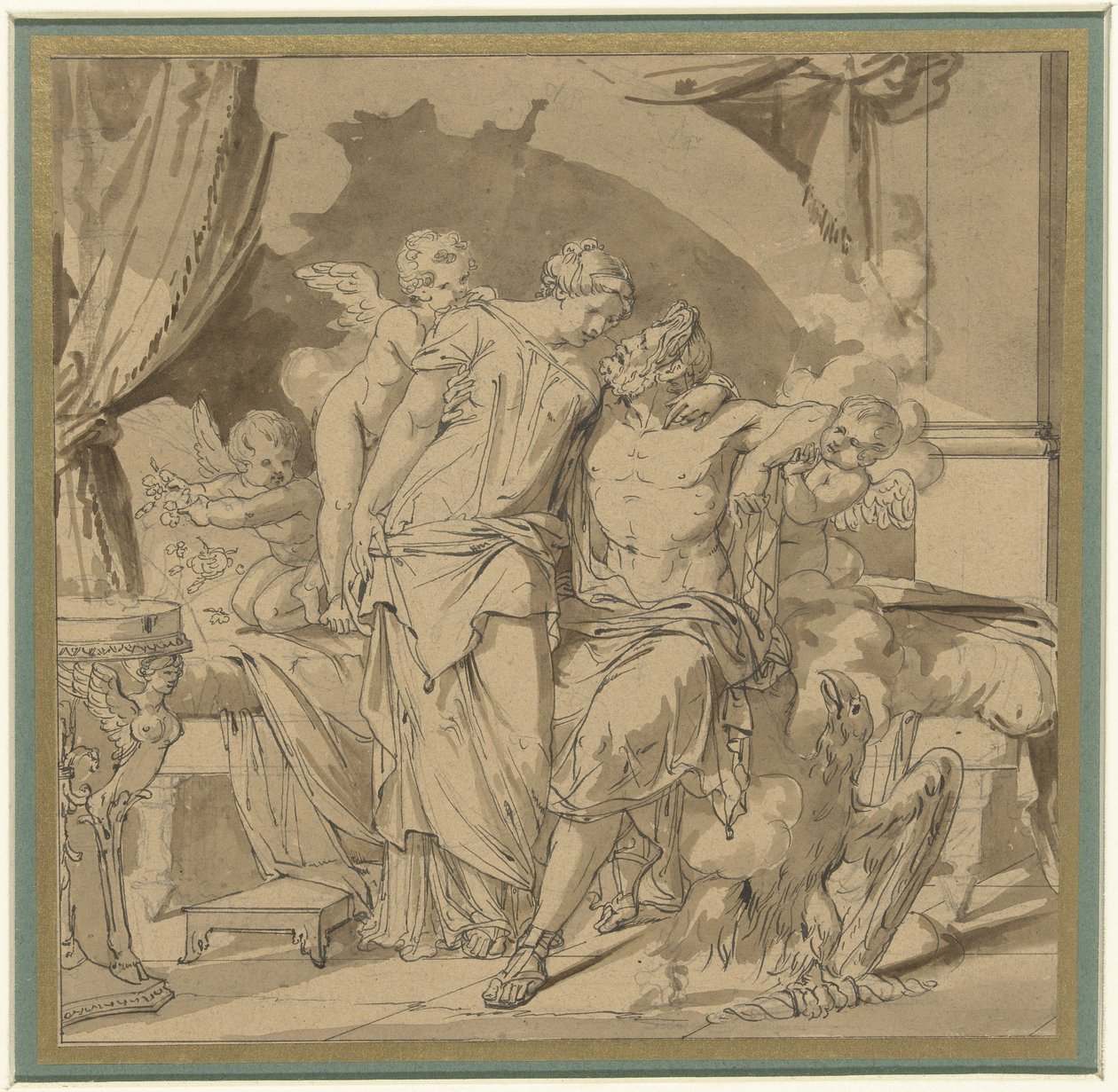Jupiter a Juno v objetí od Jean Francois Bosio