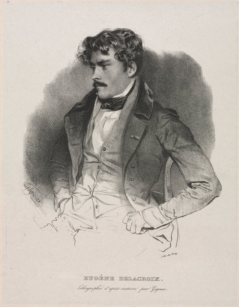 Eugène Delacroix. od Jean Francois Gigoux
