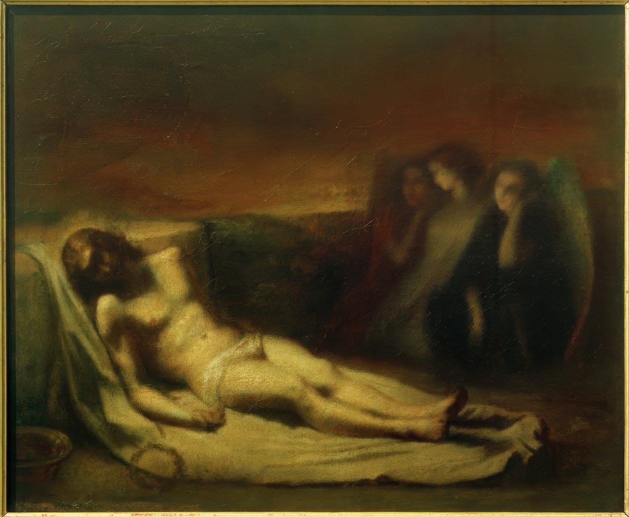 Mrtvola Krista s anděly od Jean Francois Gigoux