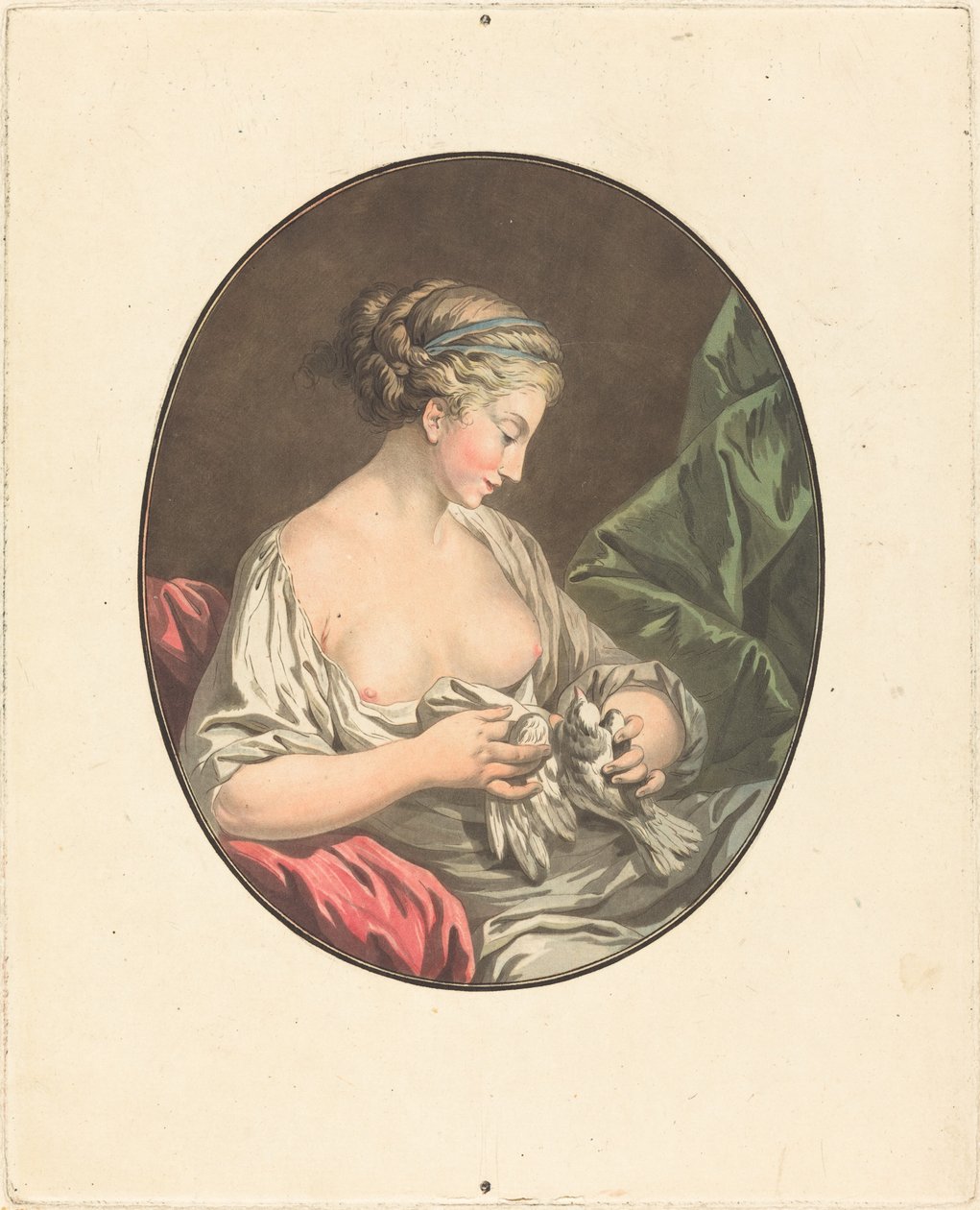 Venuše s holubicemi. od Jean Francois Janinet