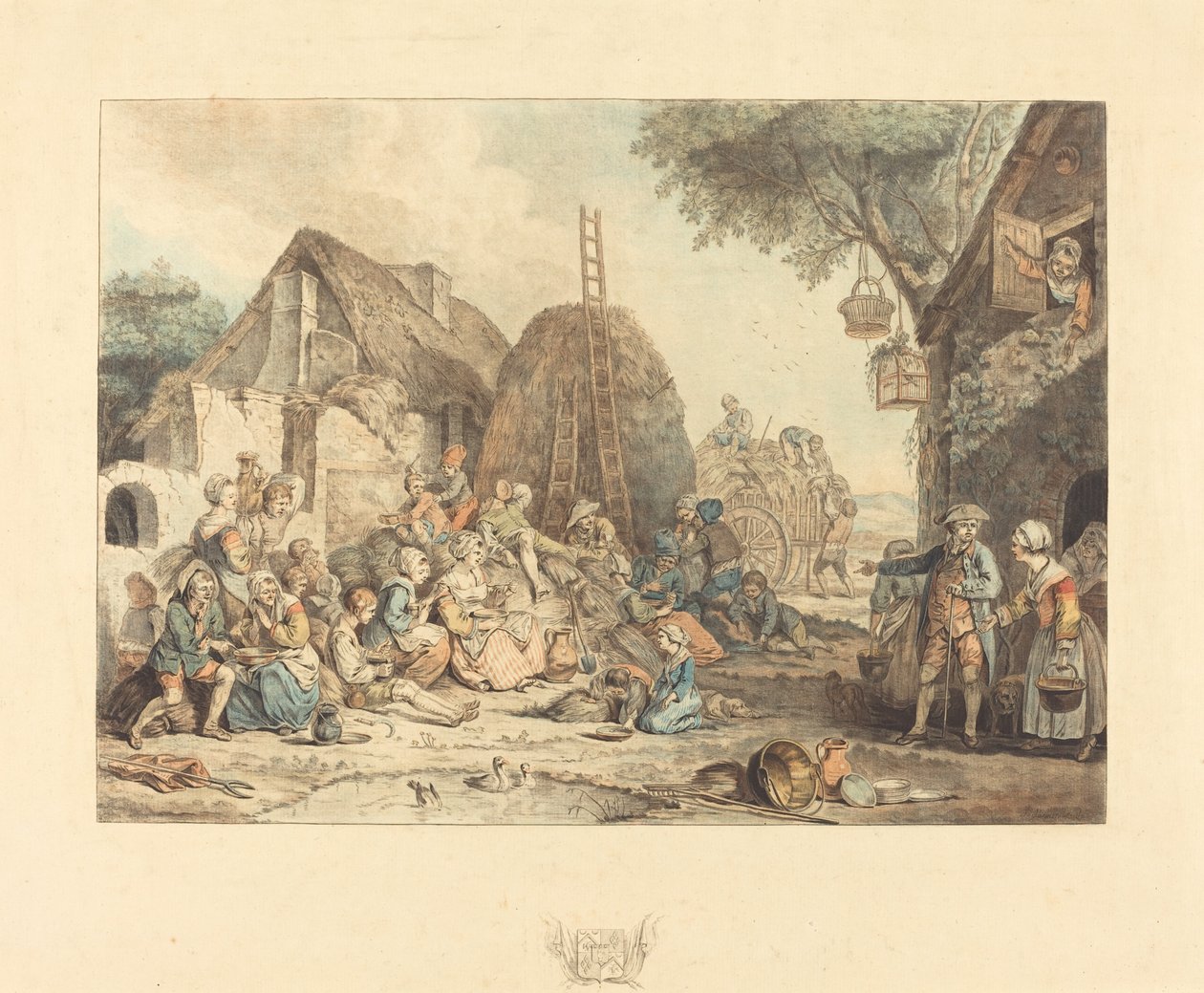 Oběd kombajnů, 1774. od Jean Francois Janinet