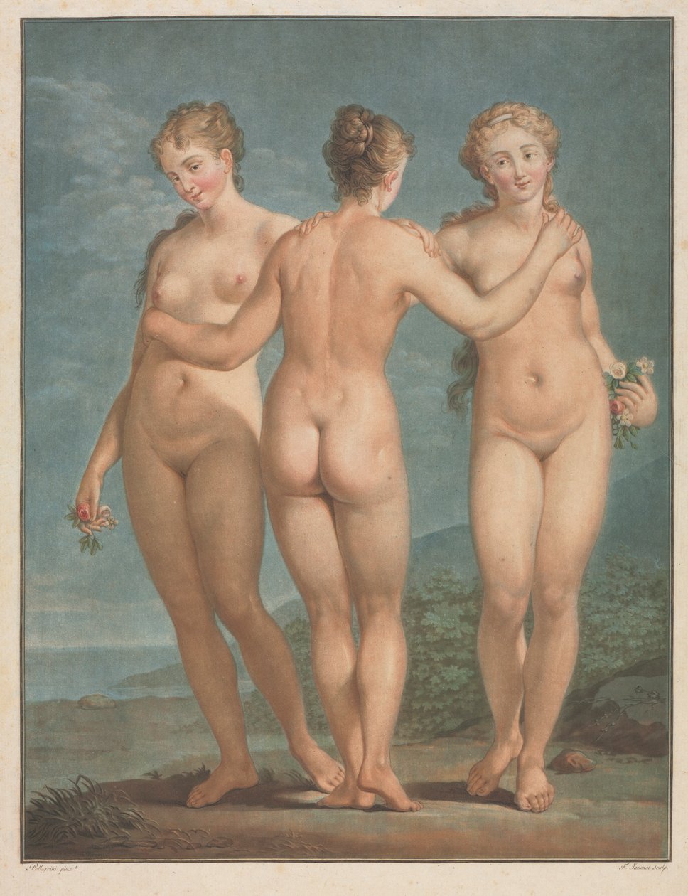 Tři Grácie, 1786. od Jean Francois Janinet
