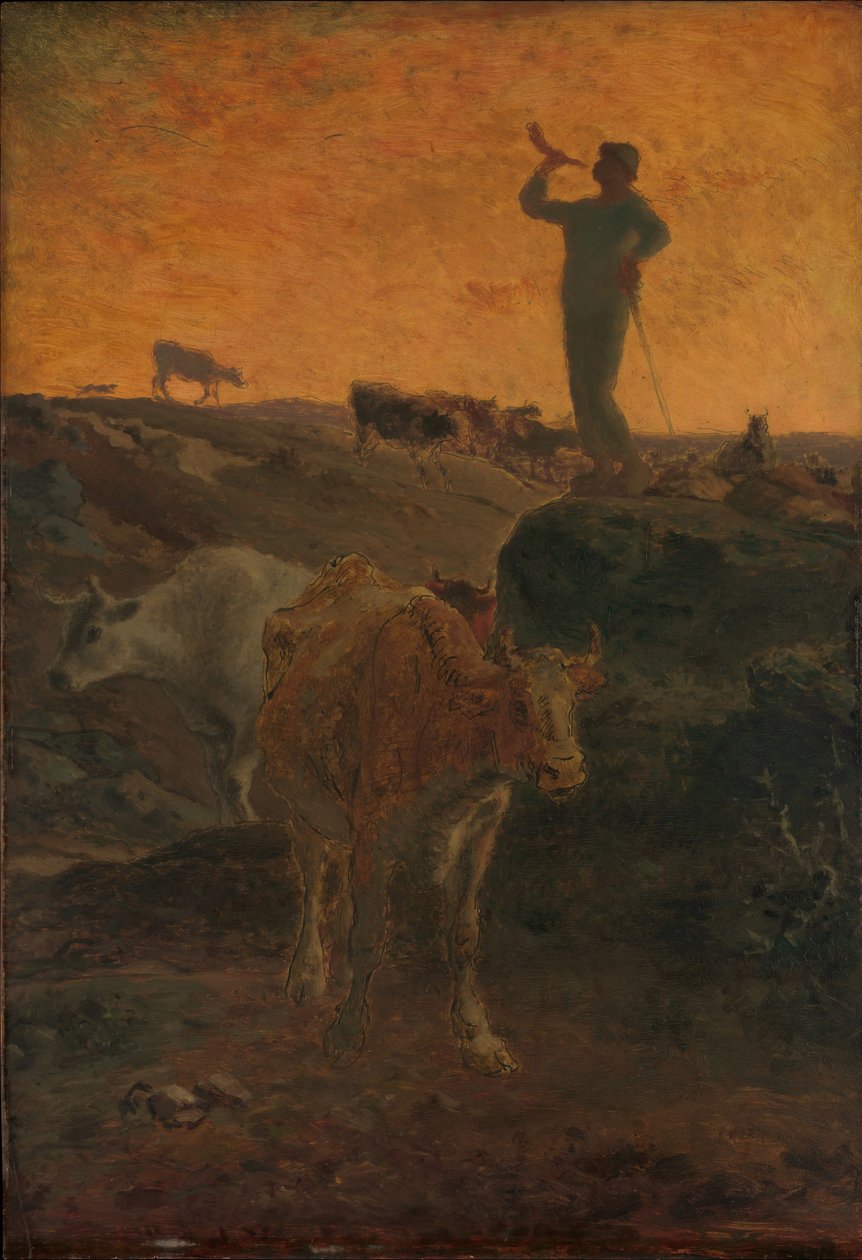 Calling the Cows Home, c.1872 od Jean Francois Millet