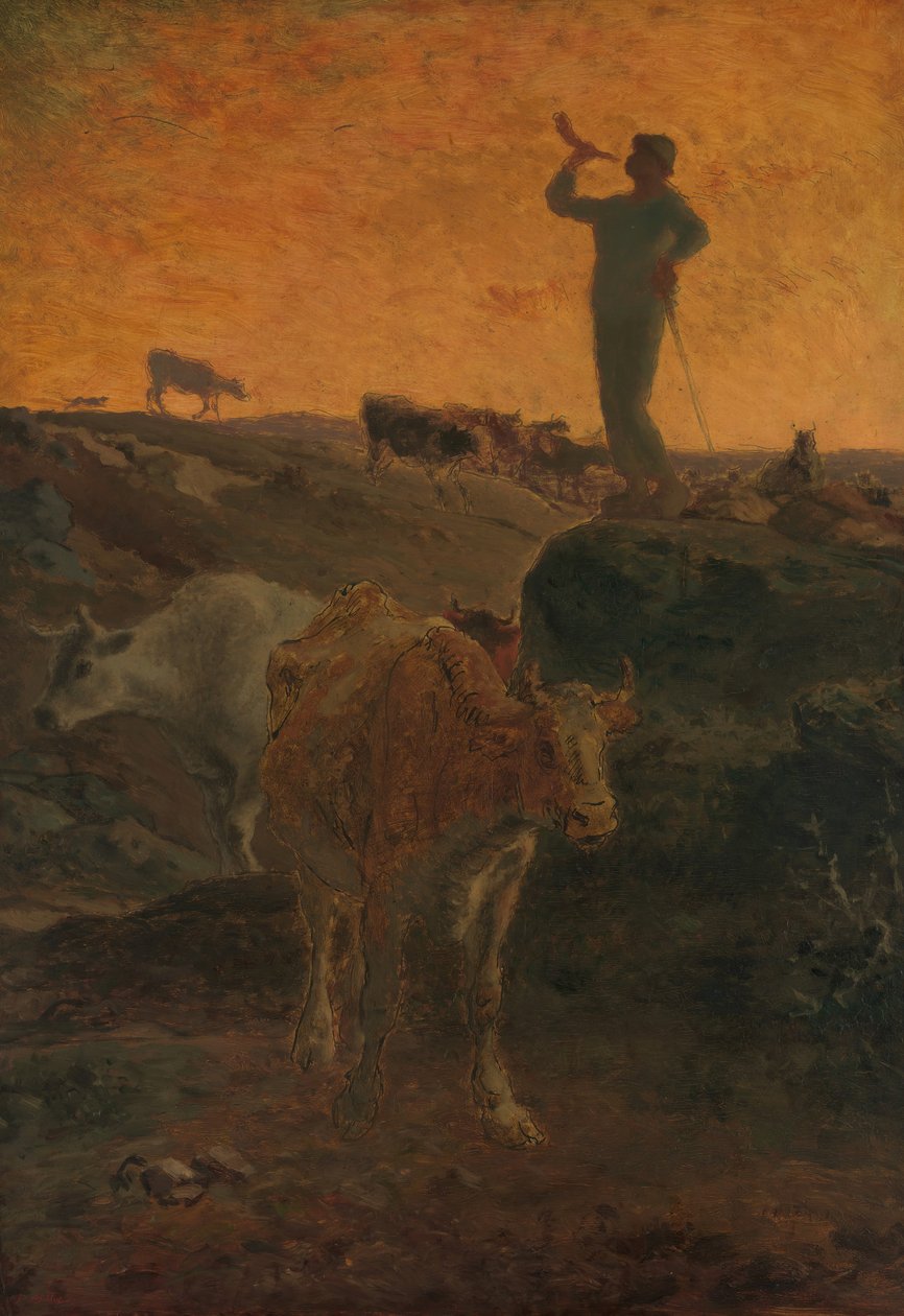 Calling the Cows Home, ca. 1872. od Jean Francois Millet