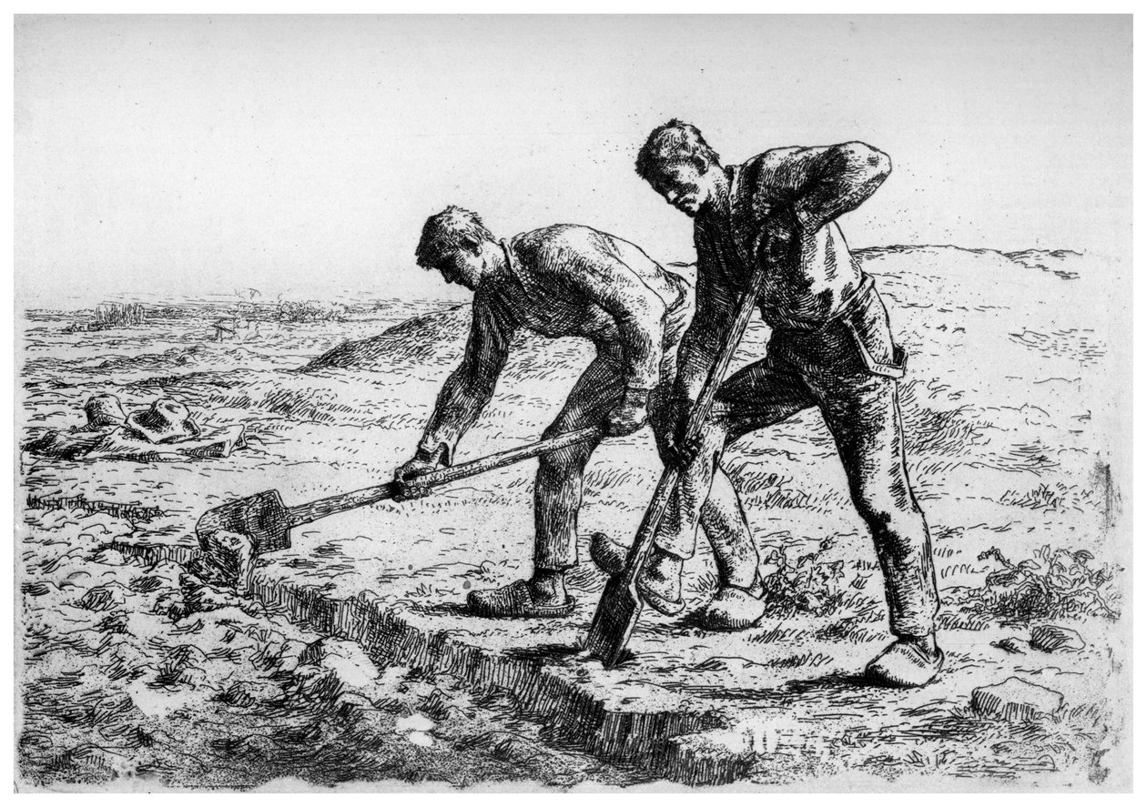 Diggers, c1835-1875 1924 od Jean Francois Millet