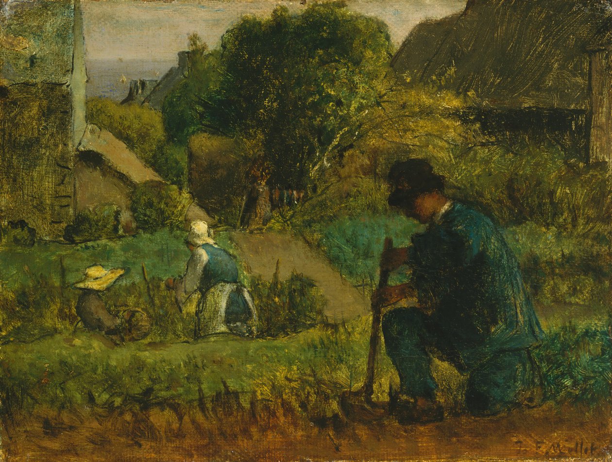 Zahradní scéna, 1854. od Jean Francois Millet