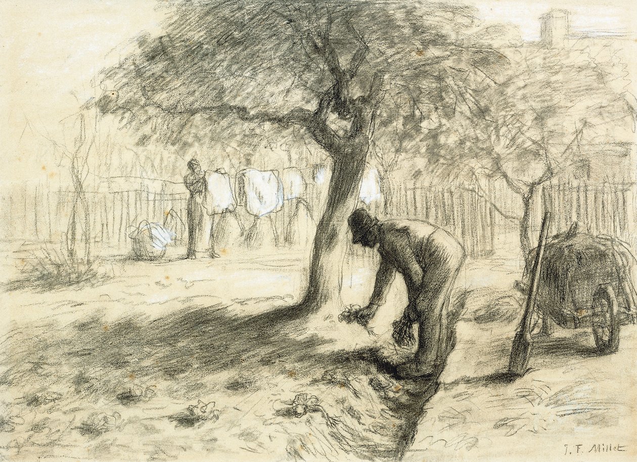 Práce na zahradě, od Jean Francois Millet