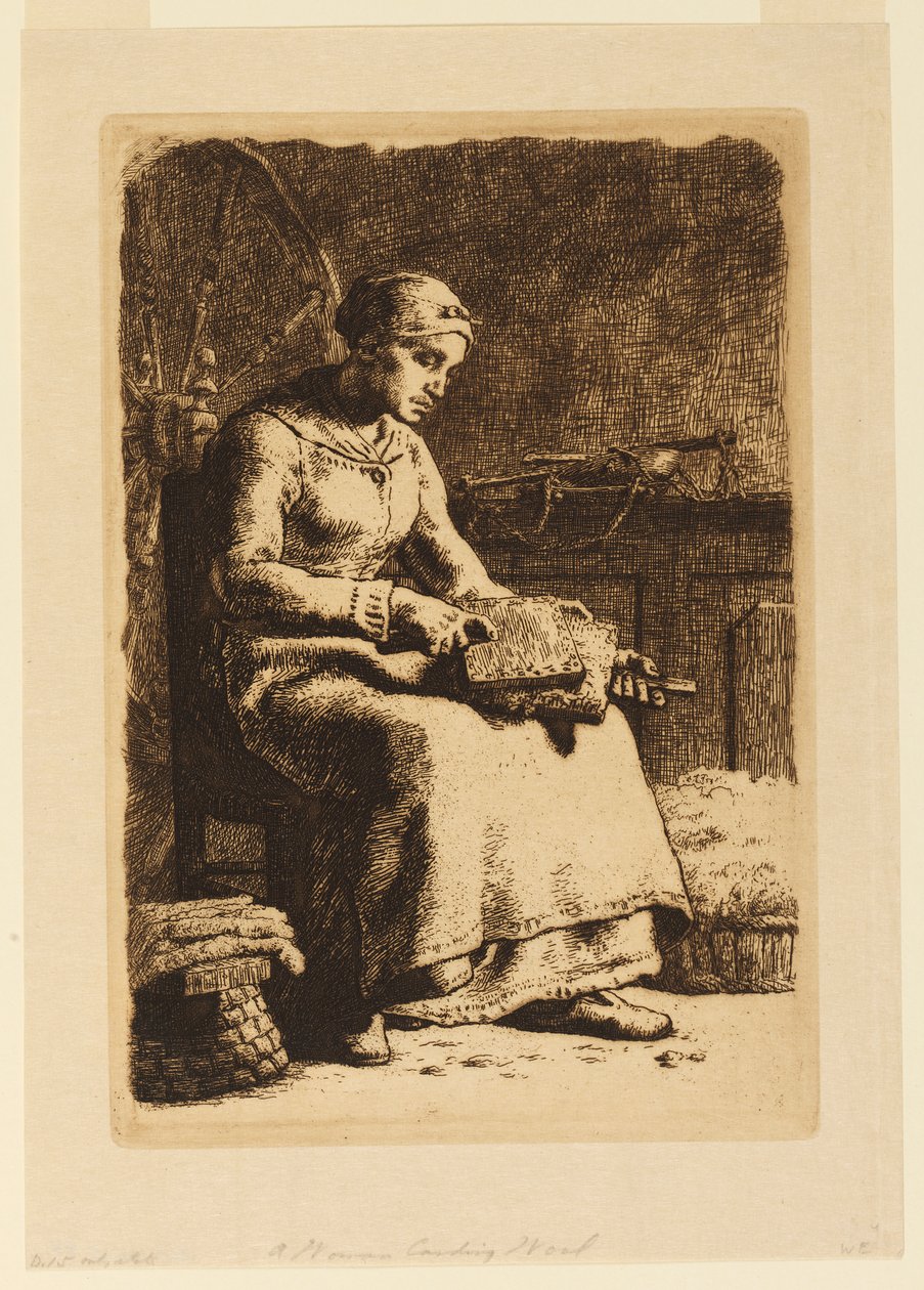 La Cardeuse (Čekač vlny) od Jean Francois Millet