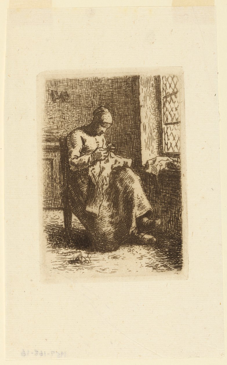 La Couseuse (Šicí žena) od Jean Francois Millet