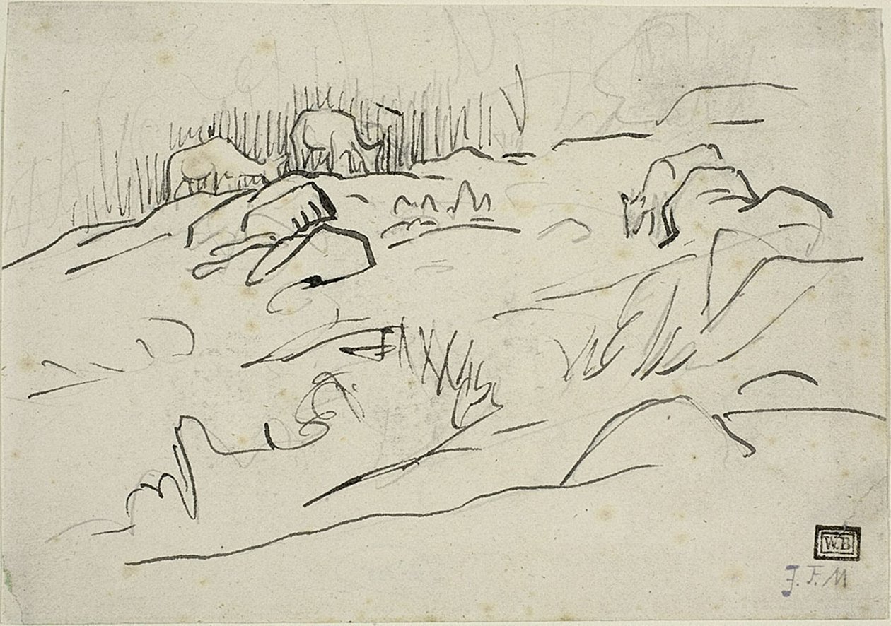 Krajina s dobytkem od Jean Francois Millet