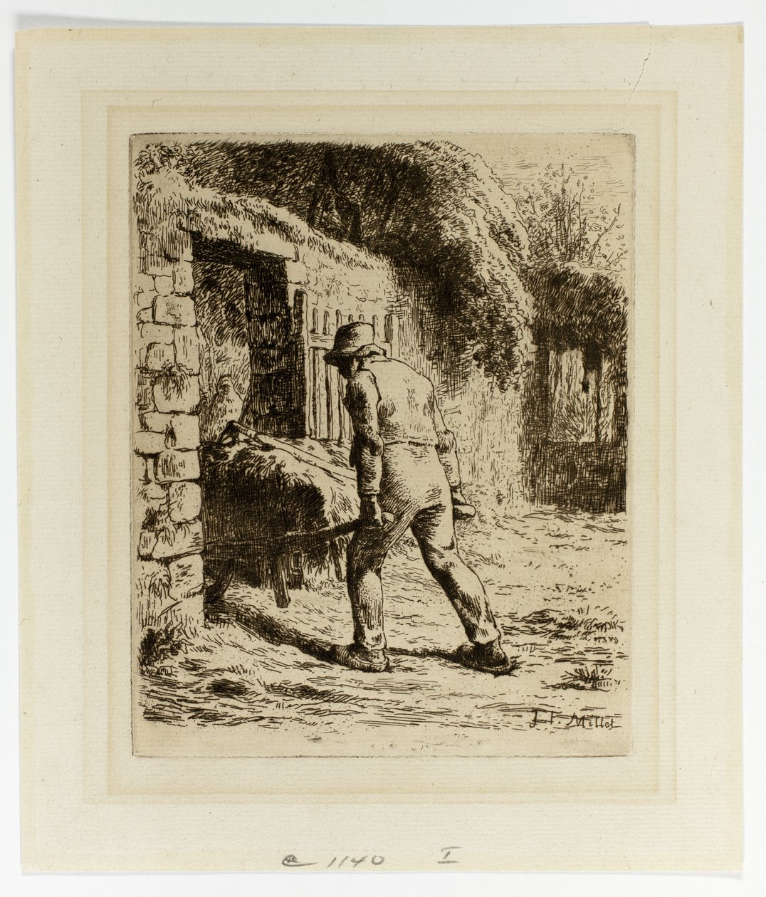 Sedlák s trakařem od Jean Francois Millet