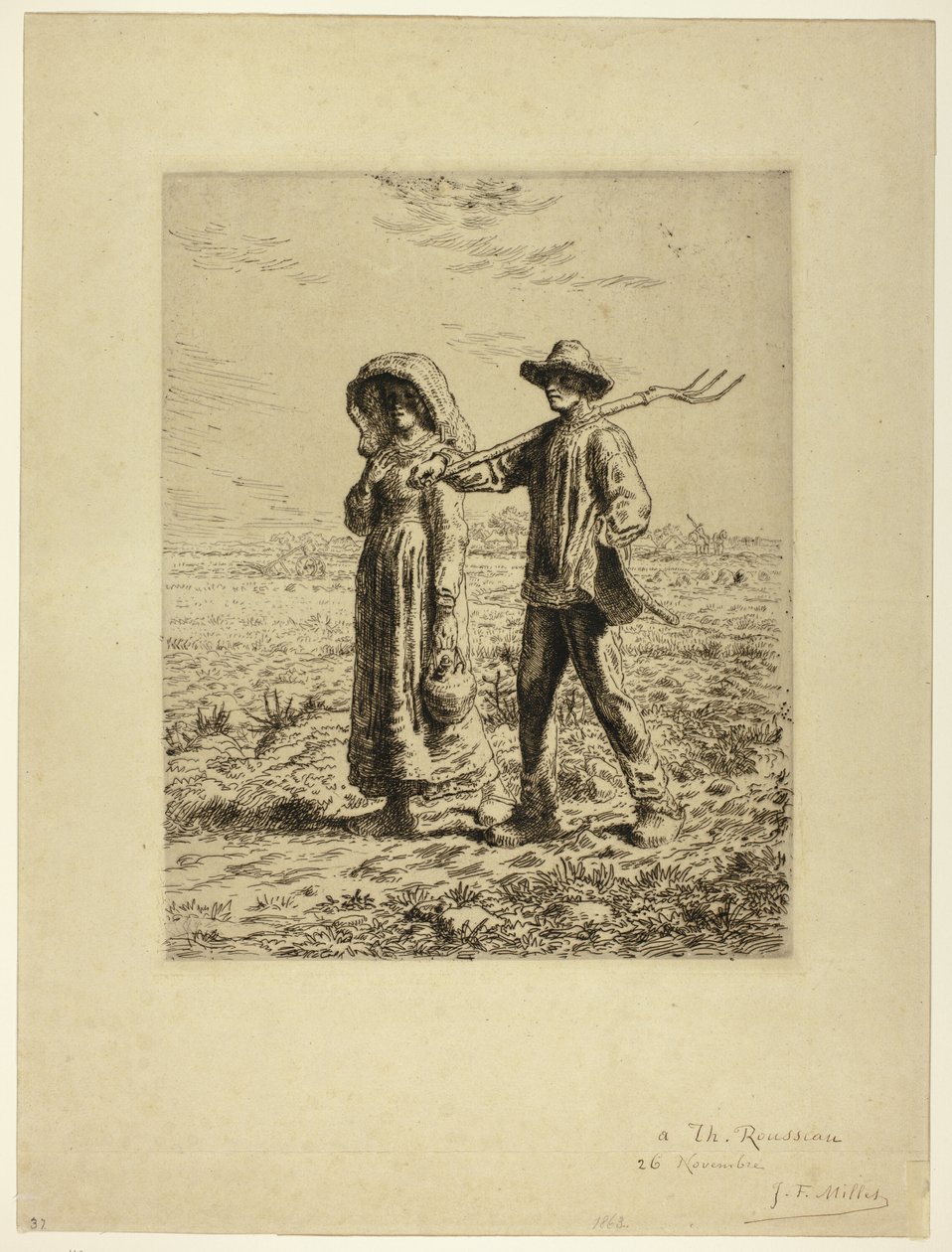 Rolníci jdou do práce od Jean Francois Millet