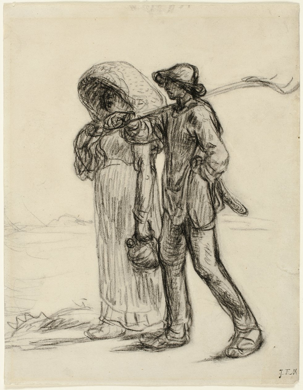 Rolníci jdou do práce od Jean Francois Millet