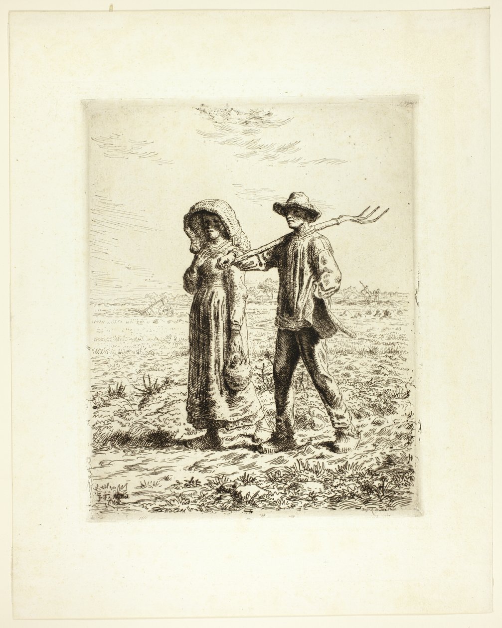 Rolníci jdou do práce od Jean Francois Millet