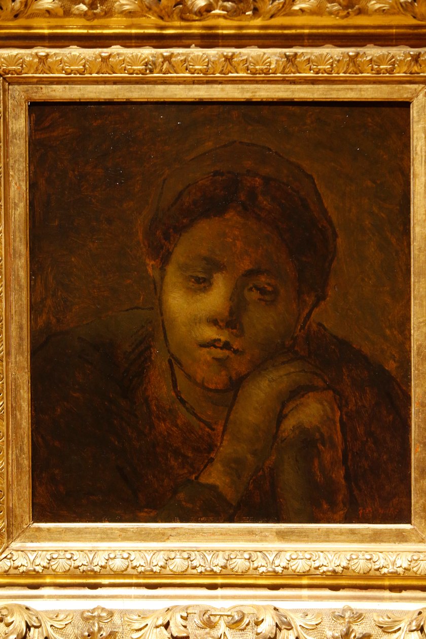 Pastýř odpočívá na hůl, 1872 od Jean Francois Millet