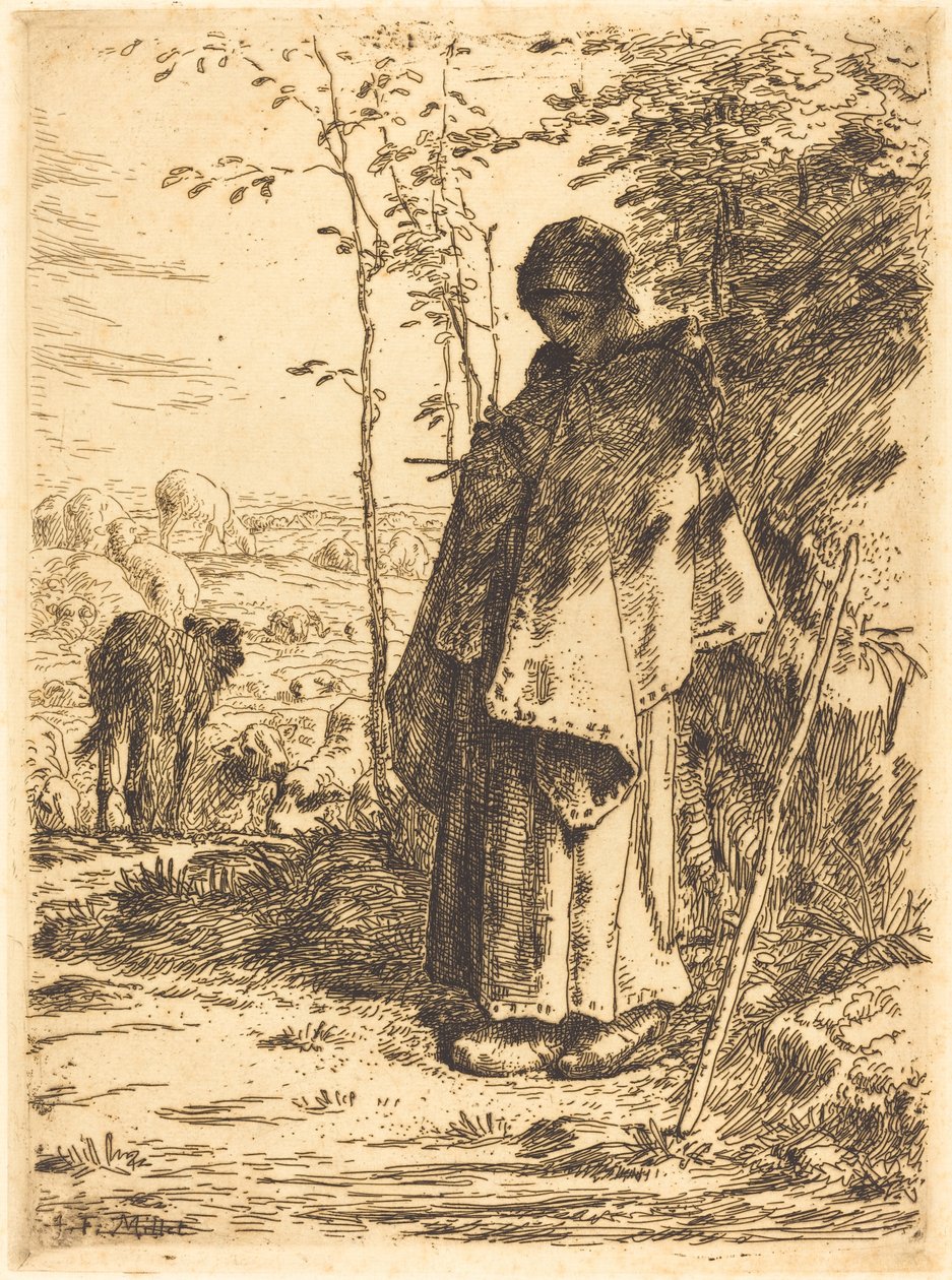 Velká pastýřka (La grande bergere) od Jean Francois Millet