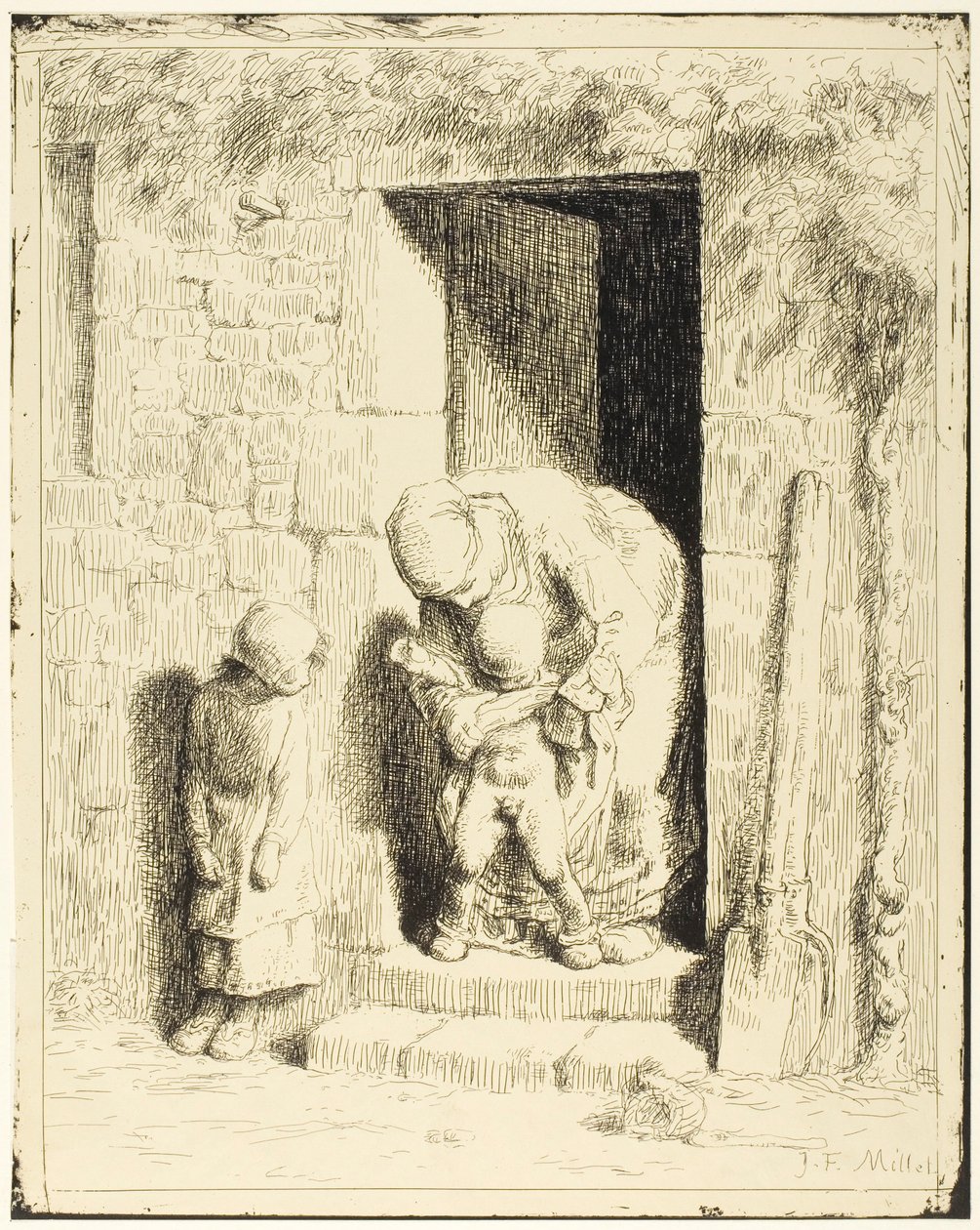 Mateřská opatrnost od Jean Francois Millet