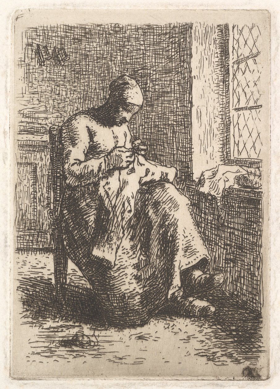 Švadlena, 1853. od Jean Francois Millet