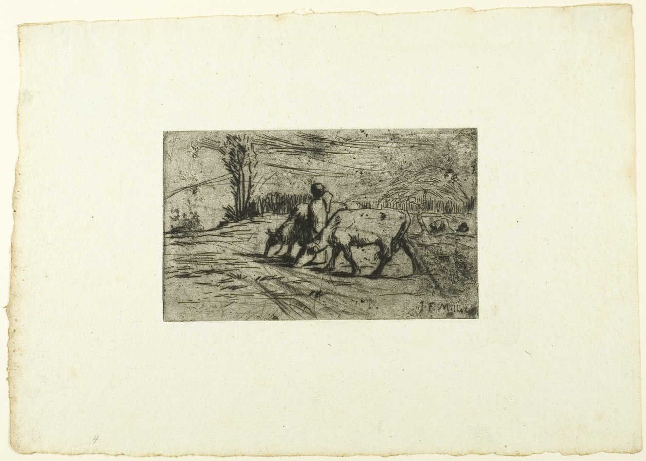 Dvě krávy od Jean Francois Millet