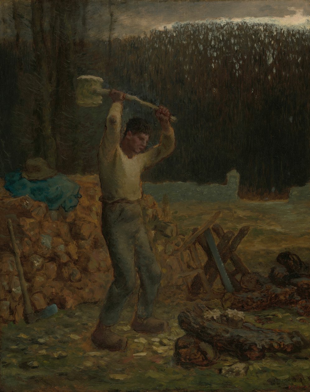 Woodchopper, 185866. od Jean Francois Millet