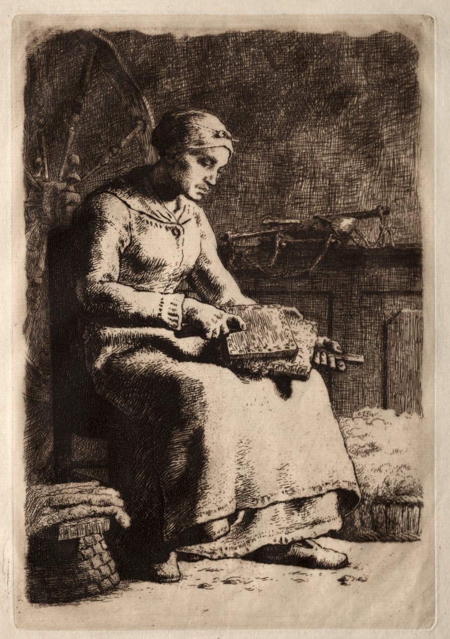 Žena mykání. od Jean Francois Millet