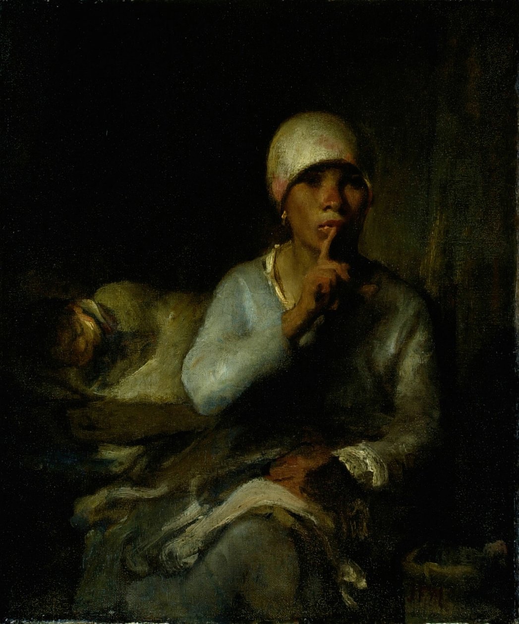 Mlčení ženy a dítěte, 185560. od Jean Francois Millet