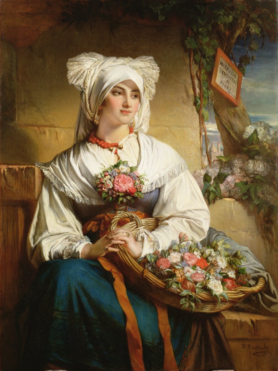 Květinářka z Terstu od Jean Francois Portaels
