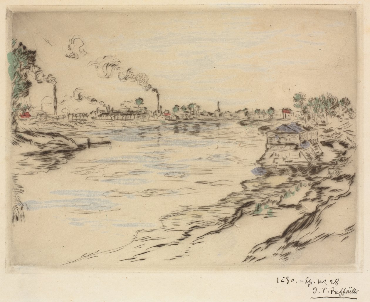 Seina v Asnières od Jean Francois Raffaelli