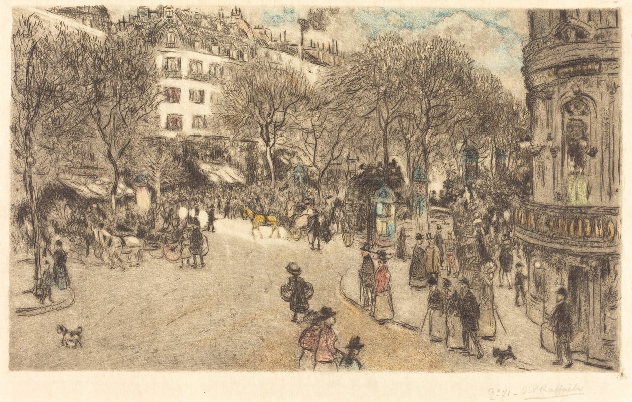 Bulvár Italů od Jean Francois Raffaelli