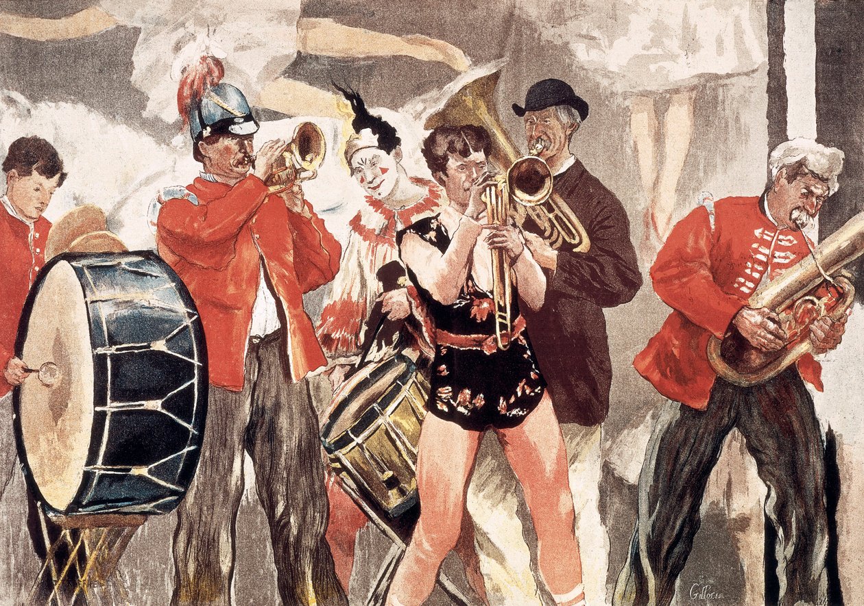 Cirkusový orchestr od Jean Francois Raffaelli
