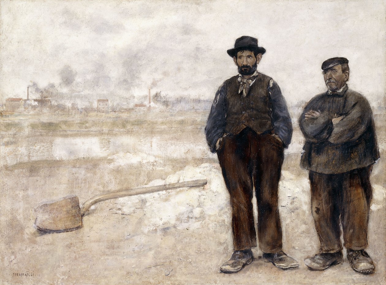 Dva dělníci, od Jean Francois Raffaelli