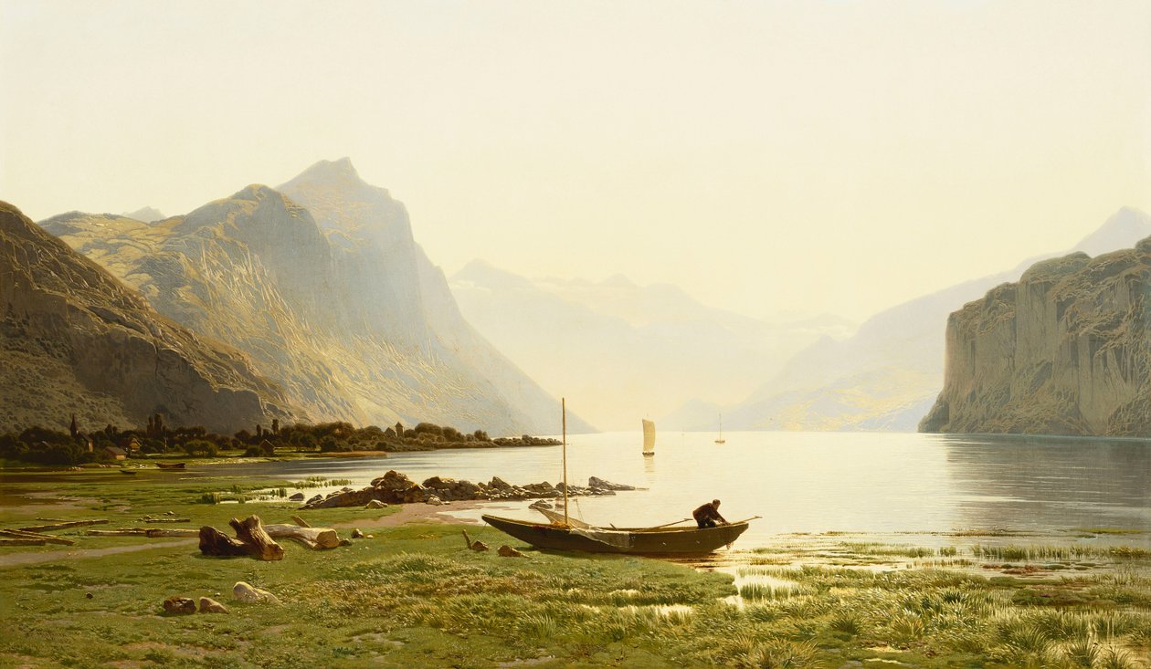 Le Lac Wallenstadt, 1865 od Jean Francois Xavier Roffiaen