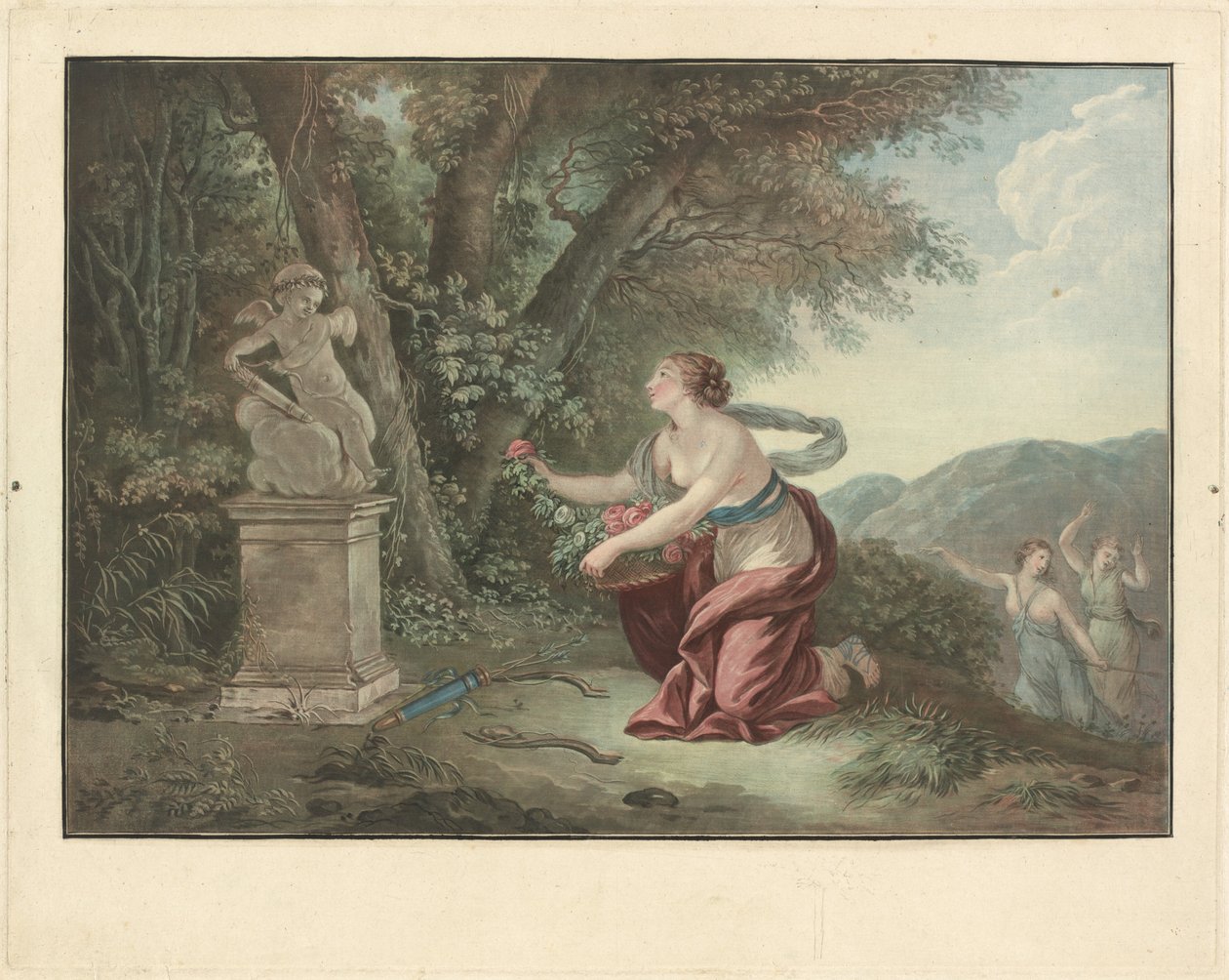 Nabídka k lásce od Jean François Janinet after Jean Jacques Lagrenée II