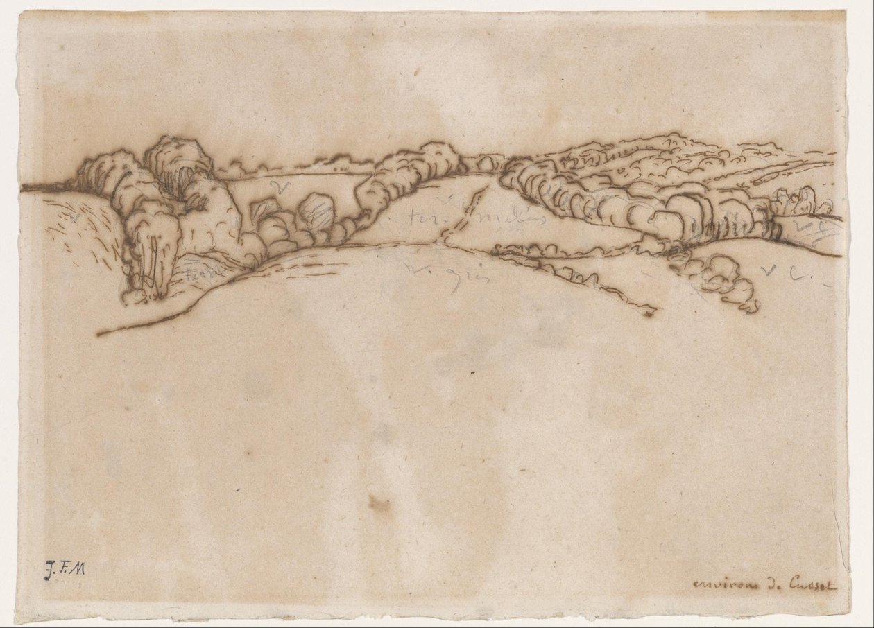 Okolí města Cusset od Jean Francois Millet