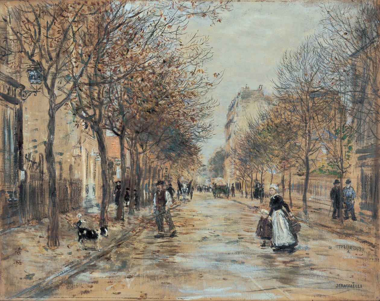 Ulice v Asnières od Jean Francois Raffaelli