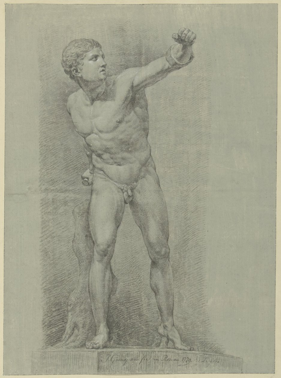 Studie naar het standbeeld van een bokser   1385017   cs       czech Successfully Translated  Original: Seated Male Nude with Arm over Head, Seen from the Side Translat: Seated Male Nude with Arm over Head, Seen from the Side 1222201 cs czech Successfully  od Jean Grandjean
