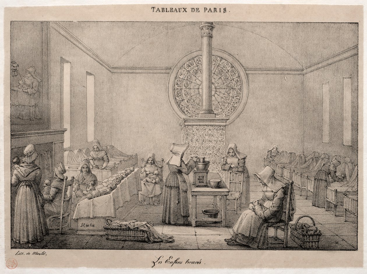 Scény Paříže: Foundling Hospital. od Jean Henri Marlet