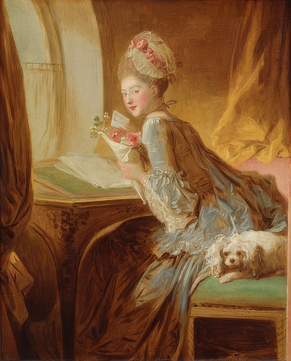 Milostný dopis. Počátek 70. let 18. století od Jean Honore Fragonard